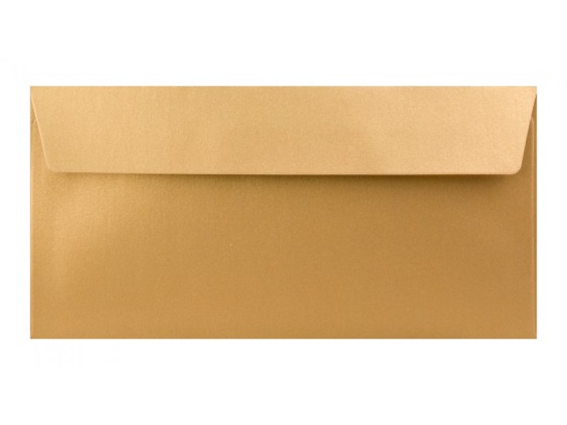 Poštové obálky  farebné metalické DL/5ks zlatá perleťová