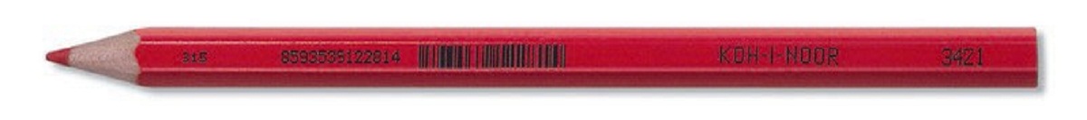 Ceruzka KOH-I-NOOR 3421 G červená  priemer tuhy 9mm O