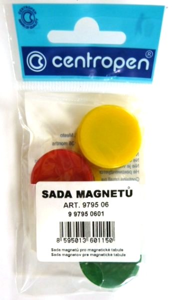 Magnety farebné okrúhle 28mm/6ks CENTROPEN 9795