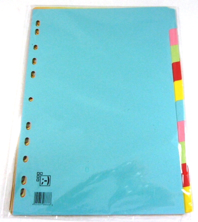 Register kartónový A4/10 farebný