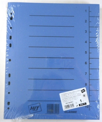 Register kartónový A4/ 100ls, 5 farebný odstrihávací