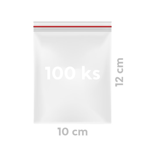 Vrecká PE rýchlouzatváracie 10x12cm/100ks s euro-závesom