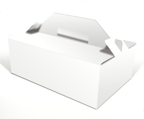 Škatuľa na tortu a zákusky 23x16,5x7,5cm/10ks s uškom
