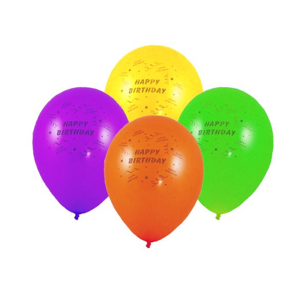 Balóniky nafukovacie  HAPPY BIRTHDAY / 5ks  L