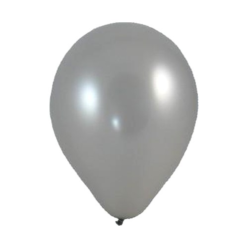 Balóniky nafukovacie strieborné /100ks M