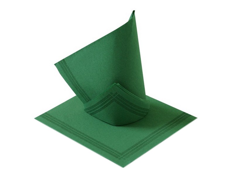 Obrúsky papierové 38x38cm/50ks zelené tmavé 2-vrstvové