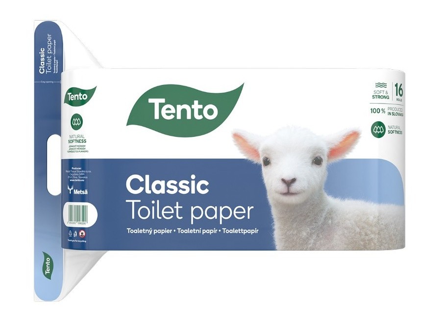 Toaletný papier TENTO Classic 16ks  3-vrst.