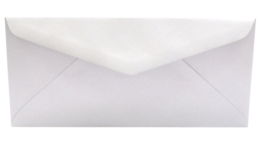 Poštové obálky  farebné DL s vlhčiace lepenie/5ks biela