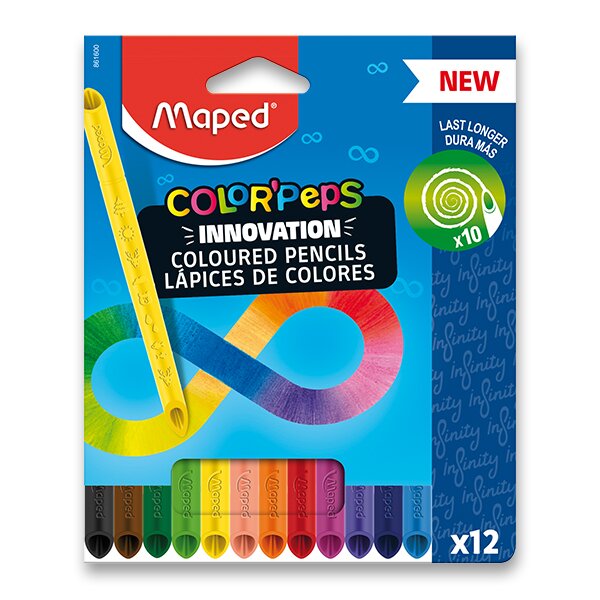 Ceruzky MAPED/12 3HR farebná súprava INFINITY