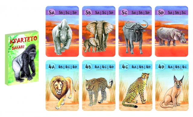 Karty hracie - Kvarteto Safari AKIM